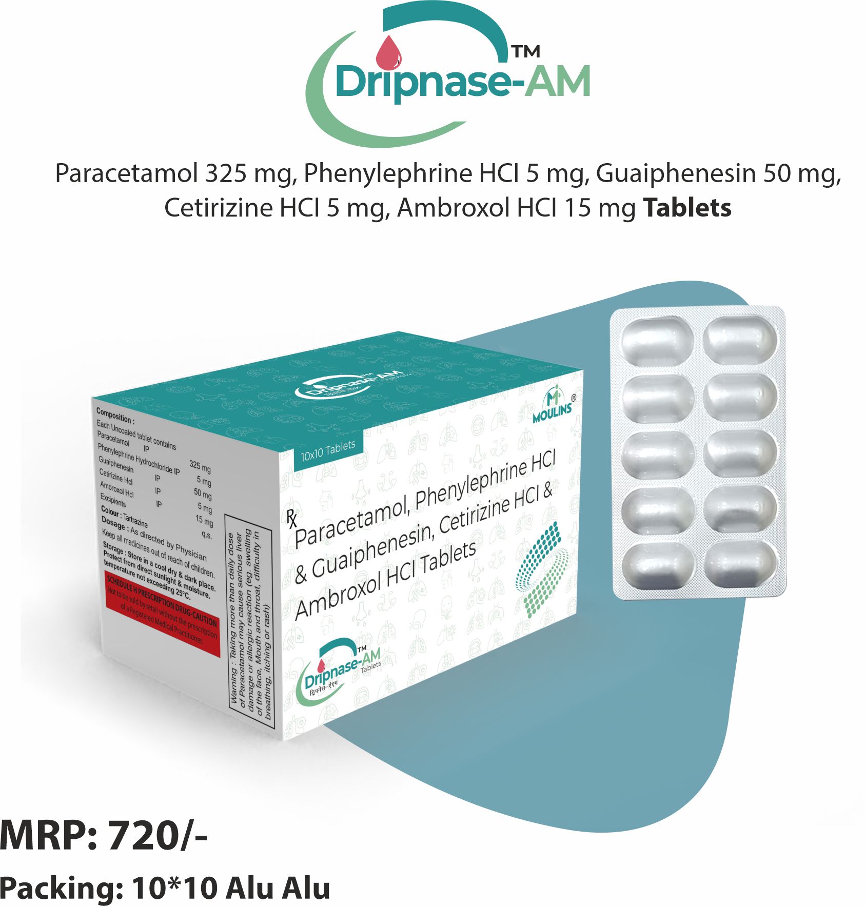 DRIPNASE-AM TAB 10*10